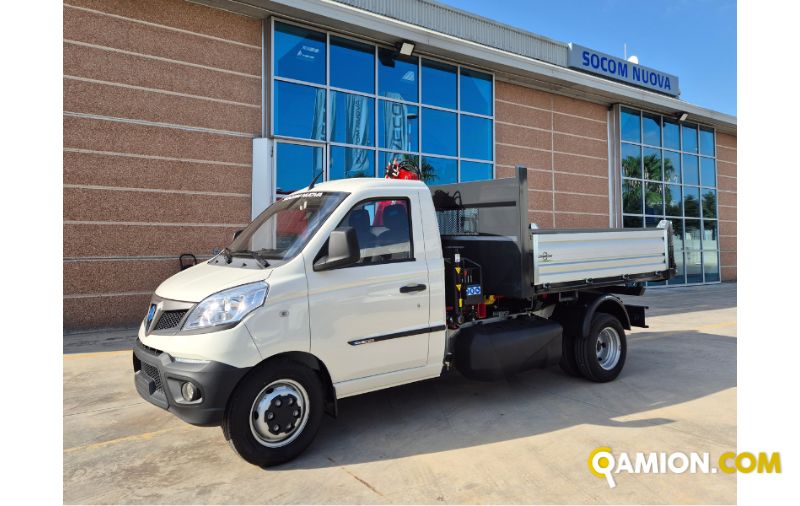 Piaggio NP6 TWB CHAS 325 LR GPL TOP WITHE | Furgone  RIBALTABILE CON GRU | SOCOM NUOVA S.R.L