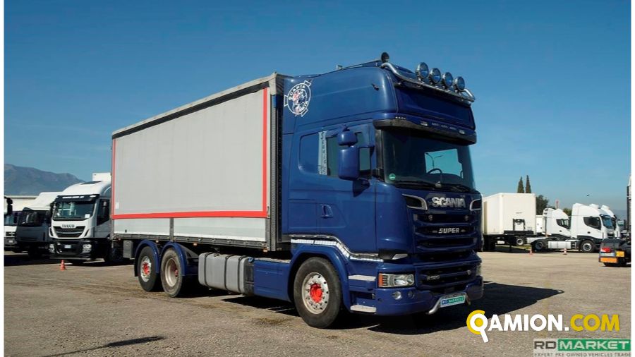 Scania R 520 CABINATO | Leggero Cabinato > 35 q.li Cassone fisso con centina | ROMANA DIESEL SPA