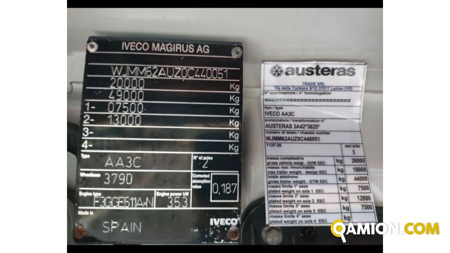 IVECO Modello S-WAY AT 480CV TELAIO 3ASSI Altro | AUTO INDUSTRIALE BERGAMASCA SPA